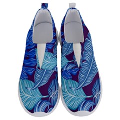 Tropical Blue Leaves No Lace Lightweight Shoes