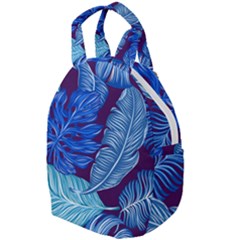 Tropical Blue Leaves Travel Backpacks