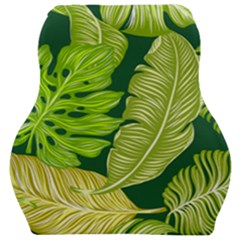 Tropical Green Leaves Car Seat Velour Cushion 