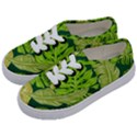 Tropical Green Leaves Kids  Classic Low Top Sneakers View2