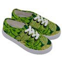 Tropical Green Leaves Kids  Classic Low Top Sneakers View3