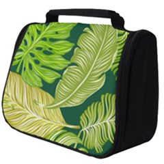 Tropical Green Leaves Full Print Travel Pouch (big)