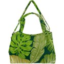 Tropical Green Leaves Double Compartment Shoulder Bag View1