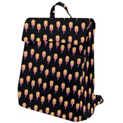 Cotton Candy Pattern  Black Flap Top Backpack by snowwhitegirl