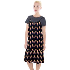 Cotton Candy Pattern  Black Camis Fishtail Dress