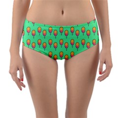 Cotton Candy Pattern Green Reversible Mid-waist Bikini Bottoms by snowwhitegirl