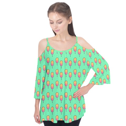 Cotton Candy Pattern Green Flutter Tees by snowwhitegirl