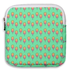 Cotton Candy Pattern Green Mini Square Pouch by snowwhitegirl