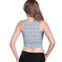 Cotton Candy Pattern Blue Racer Back Crop Top View2