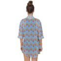 Cotton Candy Pattern Blue Open Front Chiffon Kimono View2