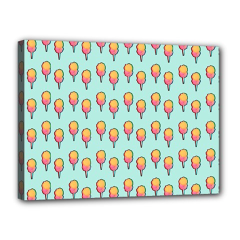 Cotton Candy Pattern Aqua 3d Canvas 16  X 12  (stretched) by snowwhitegirl