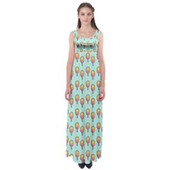 Cotton Candy Pattern Aqua 3d Empire Waist Maxi Dress by snowwhitegirl