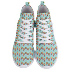 Cotton Candy Pattern Aqua 3d Men s Lightweight High Top Sneakers by snowwhitegirl