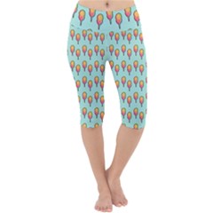 Cotton Candy Pattern Aqua 3d Lightweight Velour Cropped Yoga Leggings by snowwhitegirl