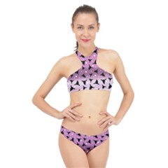 Deer Dots Ombre High Neck Bikini Set