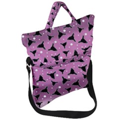 Deer Dots Ombre Fold Over Handle Tote Bag