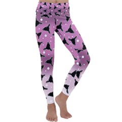 Deer Dots Ombre Kids  Lightweight Velour Classic Yoga Leggings