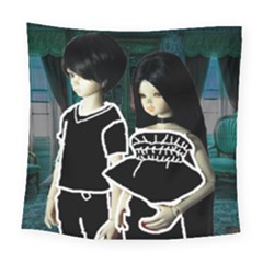 Dolls In Living Room Square Tapestry (large) by snowwhitegirl