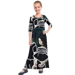 Dolls In Living Room Kids  Quarter Sleeve Maxi Dress by snowwhitegirl