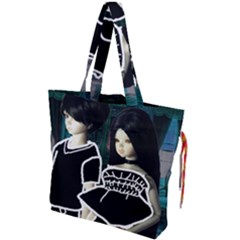 Dolls In Living Room Drawstring Tote Bag