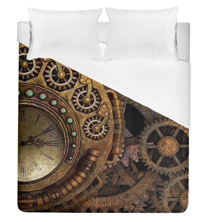 Steampunk Clock Duvet Cover (Queen Size)