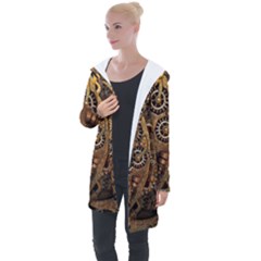 Steampunk Clock Longline Hooded Cardigan