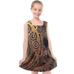 Steampunk Clock Kids  Cross Back Dress