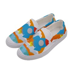 Rocket Rocket Ship Rocket Fire Women s Canvas Slip Ons by Pakrebo