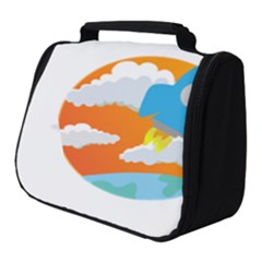 Rocket Rocket Ship Rocket Fire Full Print Travel Pouch (small)