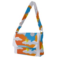 Rocket Rocket Ship Rocket Fire Full Print Messenger Bag