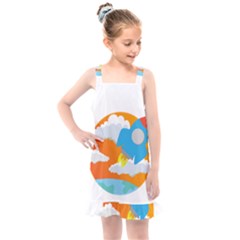 Rocket Rocket Ship Rocket Fire Kids  Overall Dress