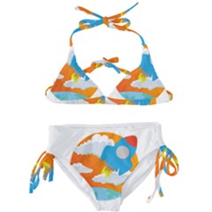 Rocket Rocket Ship Rocket Fire Kids  Classic Bikini Set