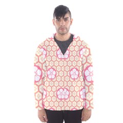 Floral Design Seamless Wallpaper Men s Hooded Windbreaker