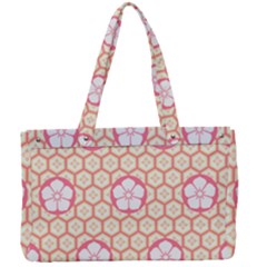 Floral Design Seamless Wallpaper Canvas Work Bag by Pakrebo