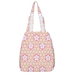 Floral Design Seamless Wallpaper Center Zip Backpack