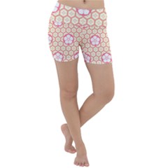 Floral Design Seamless Wallpaper Lightweight Velour Yoga Shorts