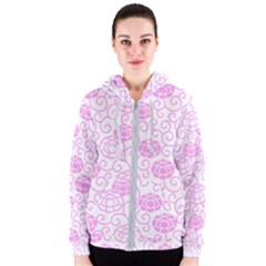 Peony Asia Spring Flowers Natural Women s Zipper Hoodie by Pakrebo