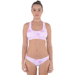 Peony Asia Spring Flowers Natural Cross Back Hipster Bikini Set by Pakrebo