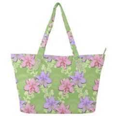 Lily Flowers Green Plant Natural Full Print Shoulder Bag by Pakrebo