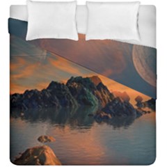 Horizon Sunset Evening Sunrise Duvet Cover Double Side (king Size) by Pakrebo