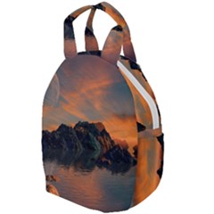 Horizon Sunset Evening Sunrise Travel Backpacks