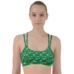 4 Leaf Clover Star Glitter Seamless Line Them Up Sports Bra by Pakrebo