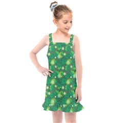 4 Leaf Clover Star Glitter Seamless Kids  Overall Dress