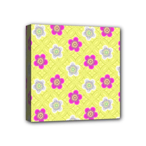 Traditional Patterns Plum Mini Canvas 4  X 4  (stretched) by Pakrebo