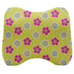 Traditional Patterns Plum Velour Head Support Cushion by Pakrebo