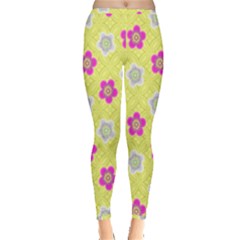 Traditional Patterns Plum Inside Out Leggings