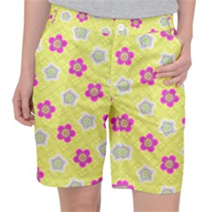 Traditional Patterns Plum Pocket Shorts