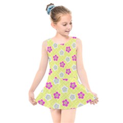 Traditional Patterns Plum Kids  Skater Dress Swimsuit