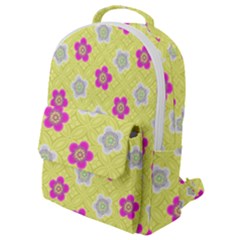 Traditional Patterns Plum Flap Pocket Backpack (small)