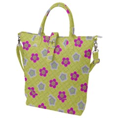 Traditional Patterns Plum Buckle Top Tote Bag